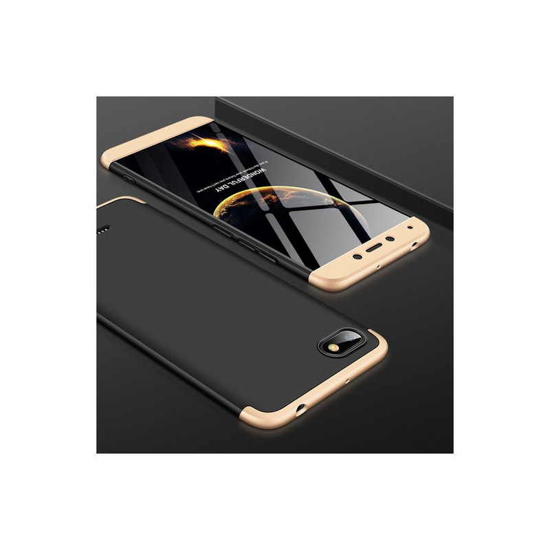 Προστατευτικό προστατευτικό τύπου θήκης για Xiaomi Redmi 6A, Μαύρο / Χρυσό