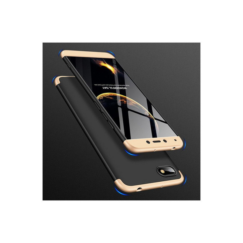 Προστατευτικό προστατευτικό τύπου θήκης για Xiaomi Redmi 6A, Μαύρο / Χρυσό