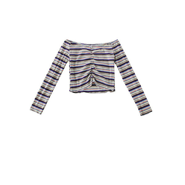 Νέο μοντέλο ριγέ μπλούζα με γυμνούς ώμους - διάφορα χρώματα