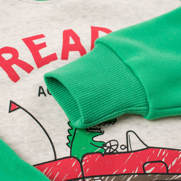 Bluză casual pentru copii cu aplicație și mâneci lungi - pentru băieți