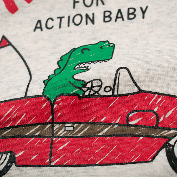 Bluză casual pentru copii cu aplicație și mâneci lungi - pentru băieți