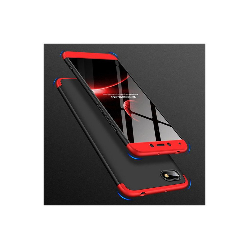 Защитен калъф тип протектор за Xiaomi Redmi 6A, Черен/Червен