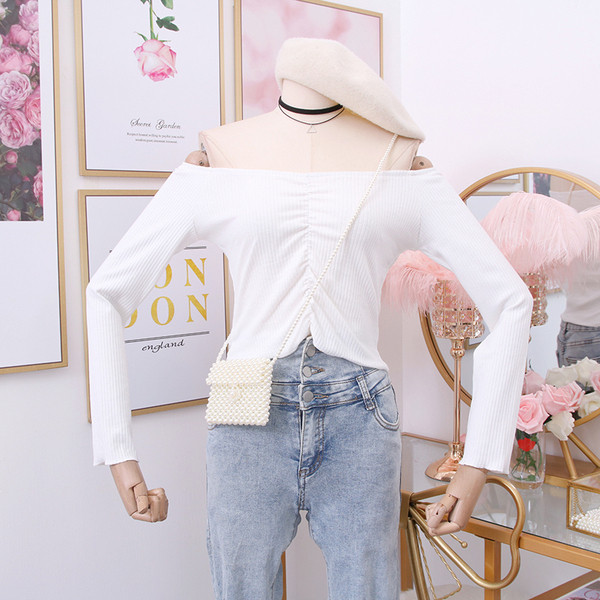 Νέο μοντέλο καθημερινή  γυναικεία  μπλούζα με γυμνούς ώμους