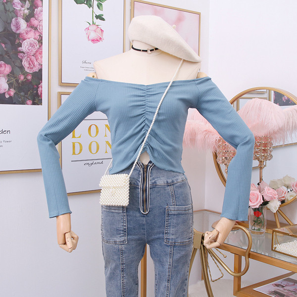 Νέο μοντέλο καθημερινή  γυναικεία  μπλούζα με γυμνούς ώμους