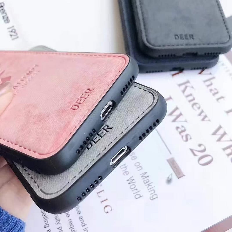 Husa din silicon rezistenta la socuri cu spate asemanator pielii pentru carcasa Xiaomi RedMi Note 5 Red - Deer