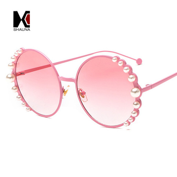 Ochelari moderni de dama cu forma rotunda si perle in mai multe culori