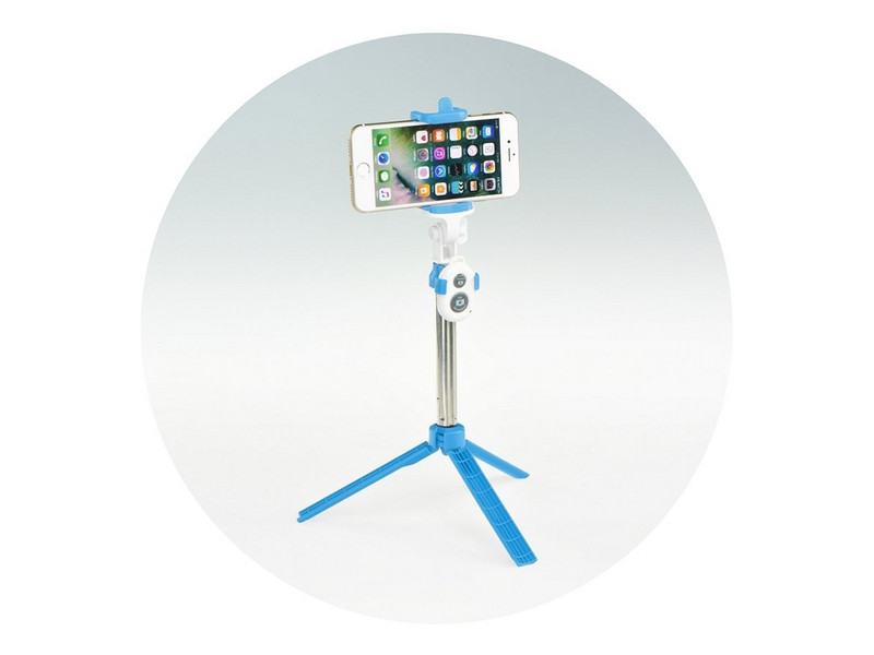 Bluetooth Селфи Стик и Трипод  съвместим с Android и iOS - Син