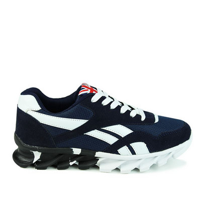 Tenisi casual barbatesti cu sireturi in negru, albastru si rosu