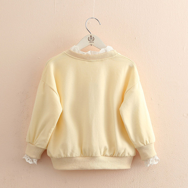 Νέο μοντέλο παιδικί μπλούζ με εφαρμογή και λαιμό O σε μπεζ χρώμα