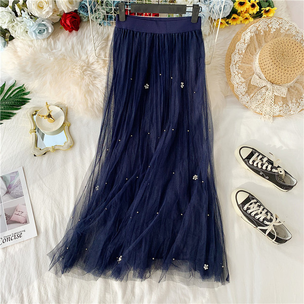 Női szoknya tüll és gyöngyökkel több színben