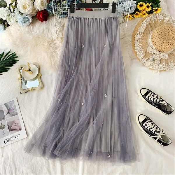 Női szoknya tüll és gyöngyökkel több színben