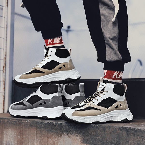 Alkalmi férfi tornacipő - két színben, nyakkendővel