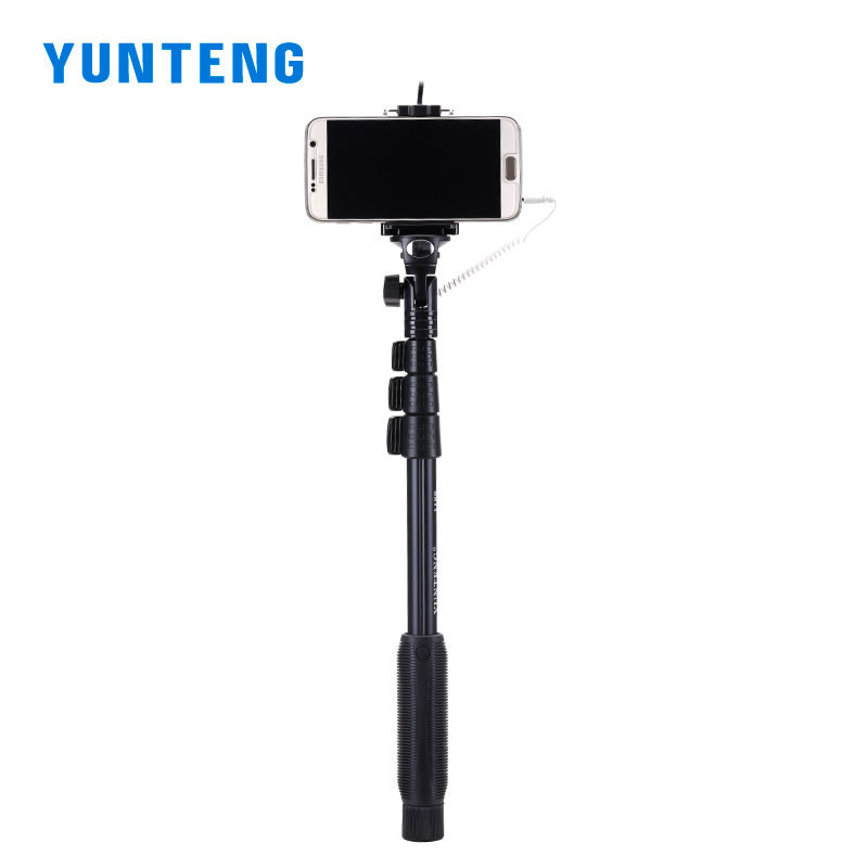 Телескопичен Селфи стик съвместим с Android и iOS - Черен