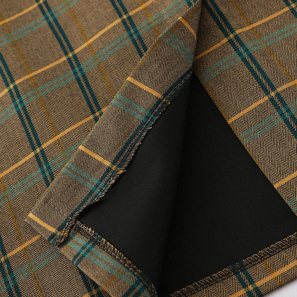 Kockás női szoknya magas derékkal, szürke és barna színben