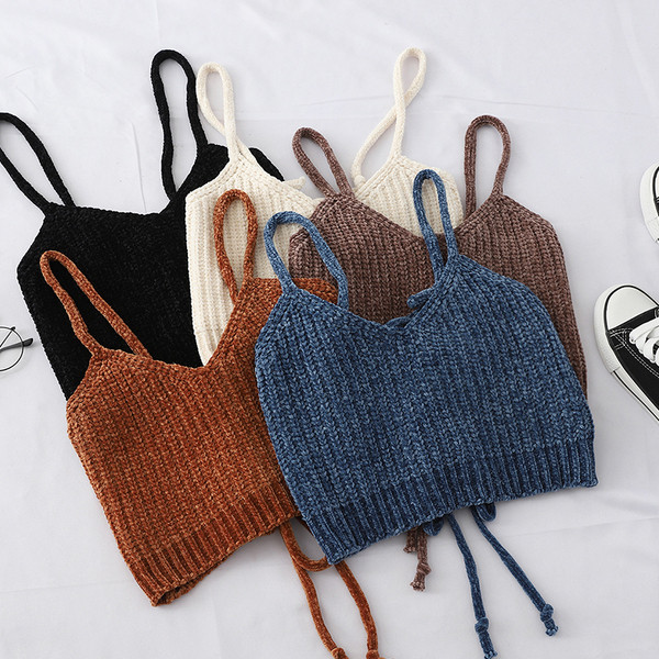 Kötött női felső rövid modell, hátul nyakkendővel több színben