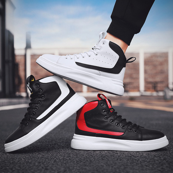 Aktuális férfi tornacipő három színben, öko bőrből