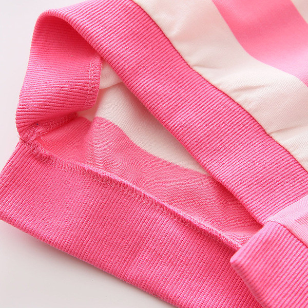 Modern csíkos gyerekblúz lányoknak rózsaszín és kék színben