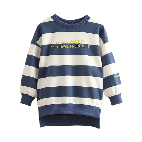 Modern csíkos gyerekblúz lányoknak rózsaszín és kék színben