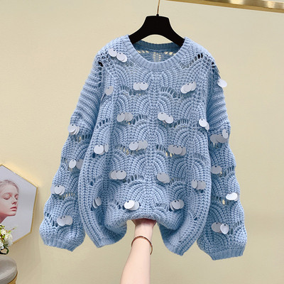 Pulover de iarna de dama cu paiete in trei culori