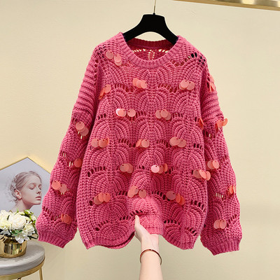 Pulover de iarna de dama cu paiete in trei culori