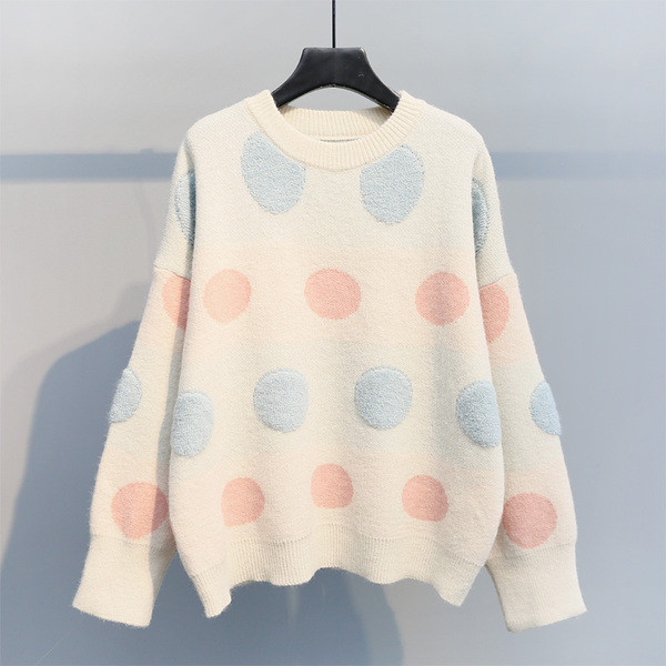 Modern női téli pulóver O-nyakkal, három színben