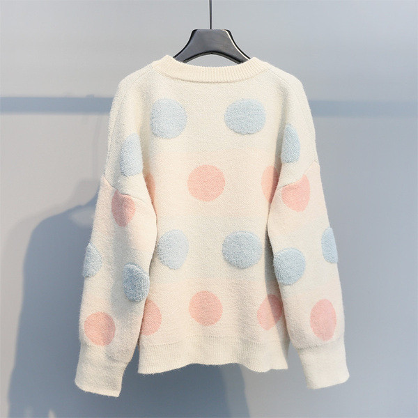 Modern női téli pulóver O-nyakkal, három színben