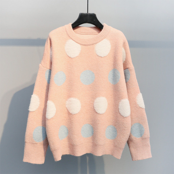 Modern női téli pulóver O-nyakkal, három színben