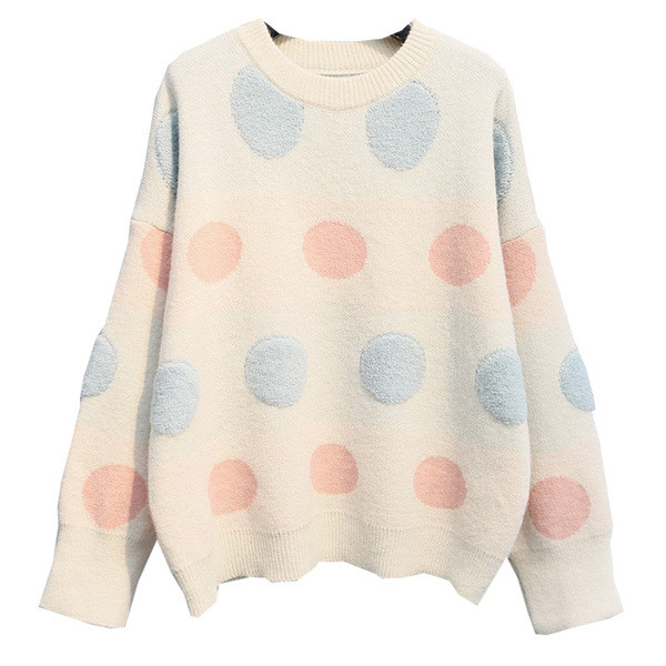 Modern női téli pulóver O-nyakkal, három színben