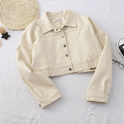 Έκο δερμάτινο γυναικείο μπουφάν - ευρύ μοτίβο σε διάφορα χρώματα