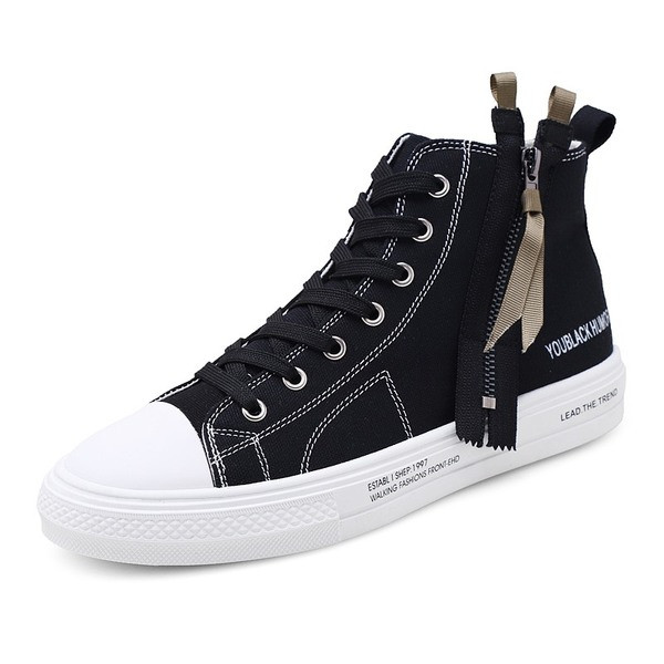 Modern férfi tornacipő három színben fűzővel és cipzárral