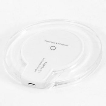 Безжично Wireless заряднo Fantasy Qi Standart с мощност 5W и тип на свързаност USB - бял цвят
