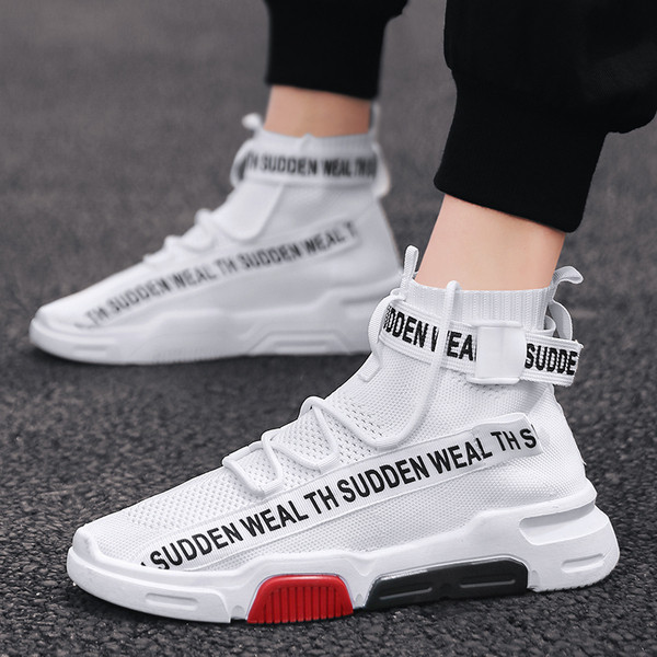 Alkalmi férfi tornacipő három színben feliratokkal és nyakkendőkkel