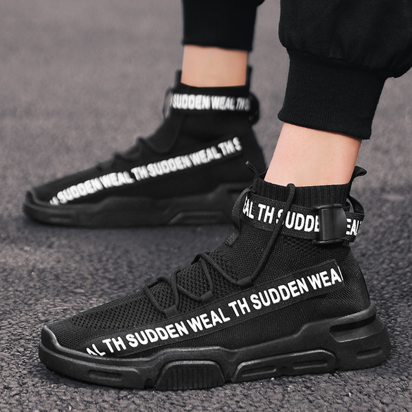 Alkalmi férfi tornacipő három színben feliratokkal és nyakkendőkkel