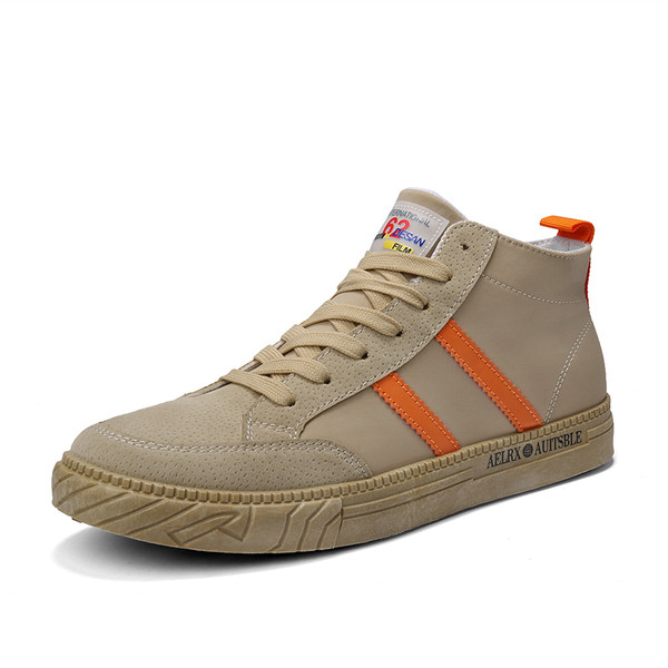 Adidasi moderni pentru barbati in trei culori cu cravate si emblema