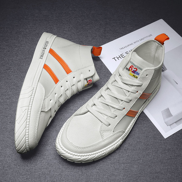 Adidasi moderni pentru barbati in trei culori cu cravate si emblema