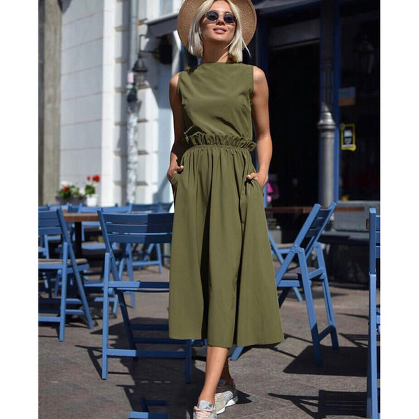 Rochie moderna de dama in roz si verde