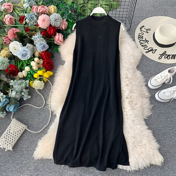 Rochie dama fara maneci - model larg in mai multe culori