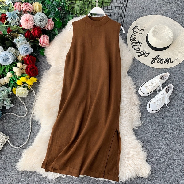 Rochie dama fara maneci - model larg in mai multe culori