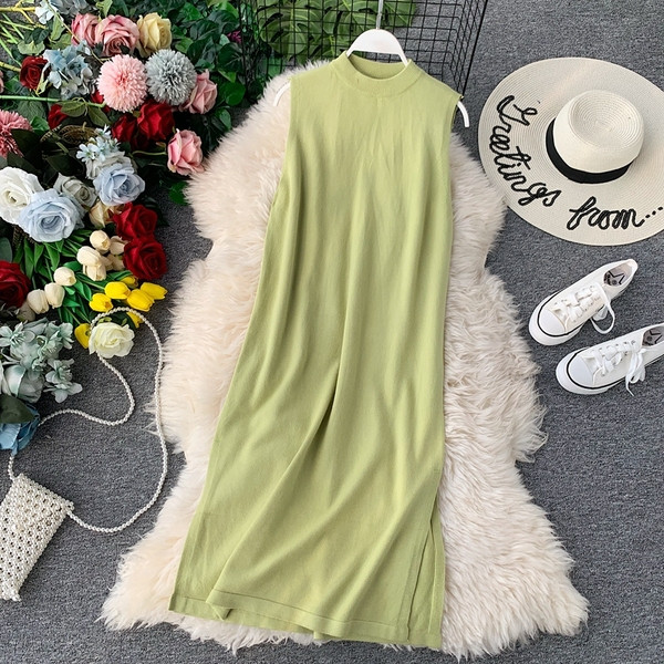 Rochie dama fara maneci - model larg in mai multe culori