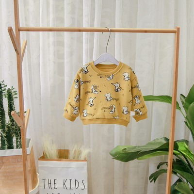 Παιδική μπλούζα με εφαρμογή και λαιμό O σε διάφορα χρώματα