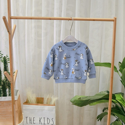 Παιδική μπλούζα με εφαρμογή και λαιμό O σε διάφορα χρώματα