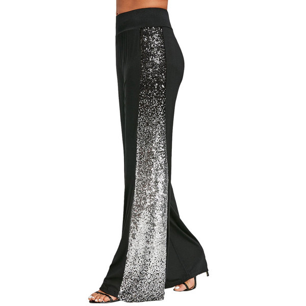 Alkalmi női nadrág magas derékkal, fekete színben