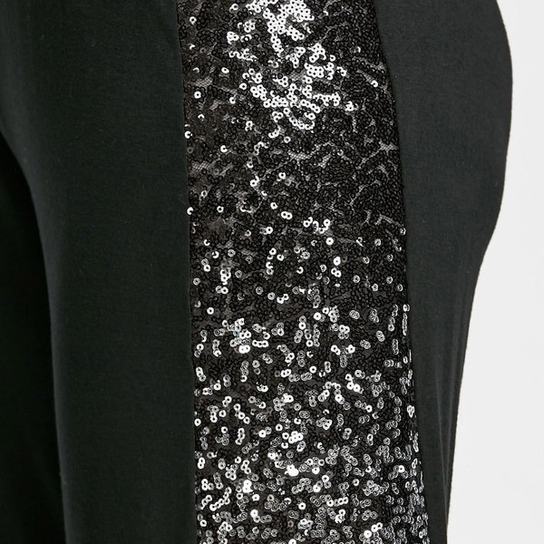 Alkalmi női nadrág magas derékkal, fekete színben