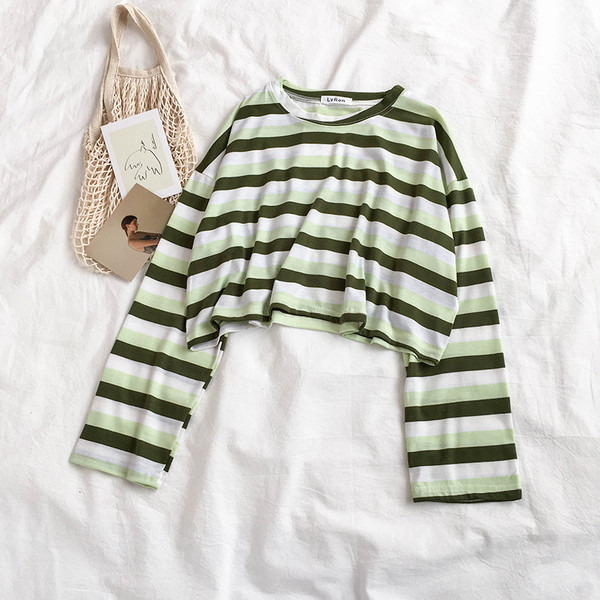 Bluza dama in dungi in doua culori model lat