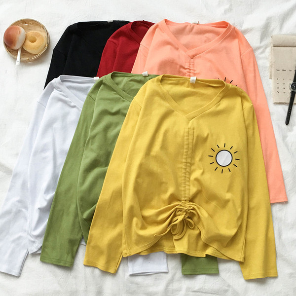 Bluza de dama in mai multe culori cu aplicatie si cravate