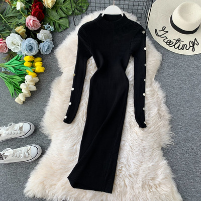 Női téli ruha Slim - modell többféle színben