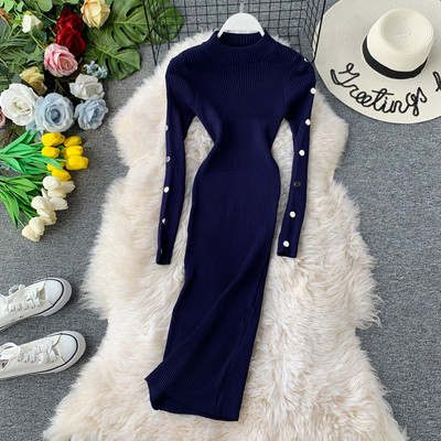 Női téli ruha Slim - modell többféle színben