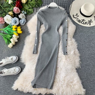 Női téli ruha Slim - modell többféle színben