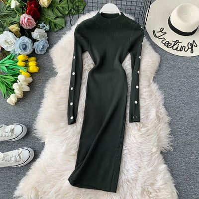 Női téli ruha Slim - modell többféle színben