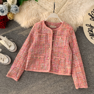 Γυναικεία σακάκι για το  φθινόπωρο με O-γιακά σε δύο χρώματα